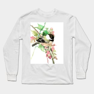 Chickadee Bird Long Sleeve T-Shirt